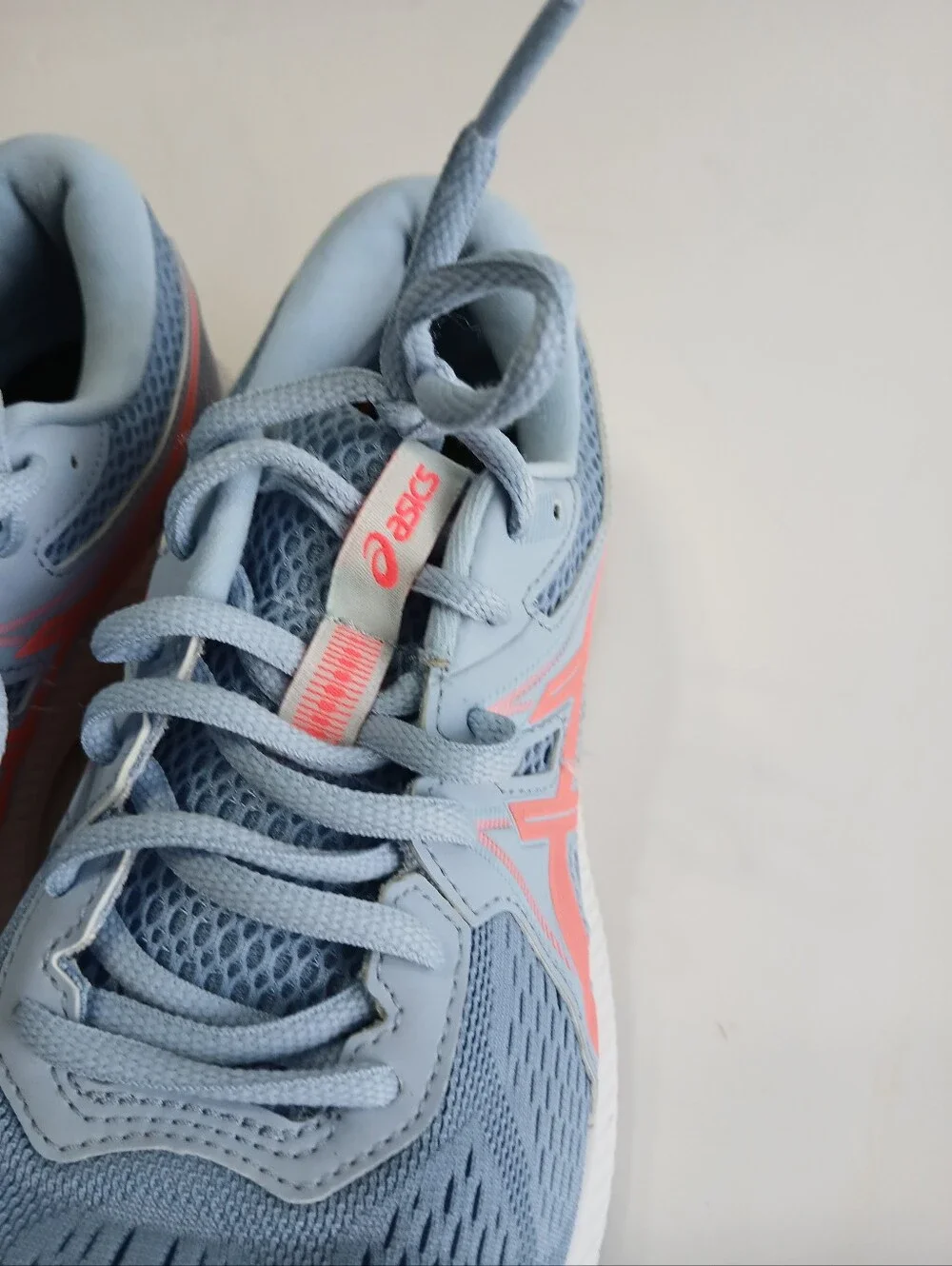 Asics Light Blue Running Sneakers with Coral Accents - Picture 7 of 11
